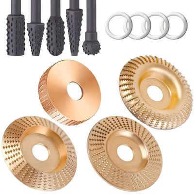 Slijpschijven set - Houtsnijwerk schijven - Houtbewerking vormgeven - 9-delig assortiment - 100mm diameter - Niet gespecificeerd