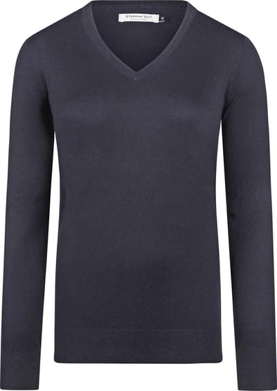 Steppin' Out Damestrui Cotton Cashmere V-hals Navy - Maat S - Heren - Pullovers