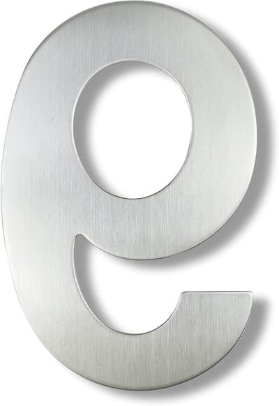 Huisnummer - Adresbord Cijfer - Huisadres Aangeven - Roestvrij Staal - 15cm Hoog - Zilver