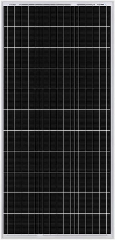 Zonnepaneel 100W - Zonnecel PV Paneel - Batterijen Laden - Monokristallijn Slim Design - 107.6 x 50.9 cm - Zilver
