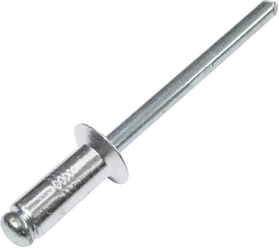 Dailygoods- Blindklinknagels Set van 100 - Verzonnen Kop Ø5x11mm - Aluminium/Staal - DIN 7337 - Popnagel met Steelbreuk - Klinken - Popnagels