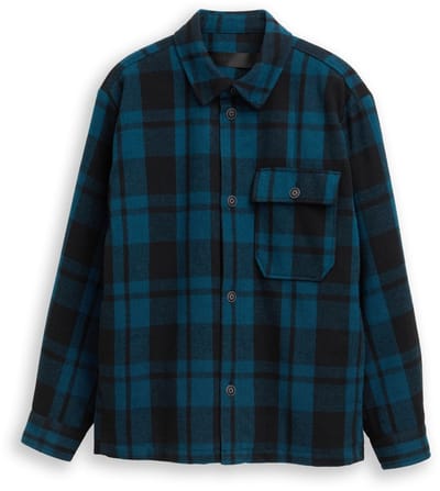 Tom Tailor Denim - Overshirtjas in woloptiek - Maat XXL - deep pond green dark check