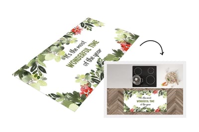 Keukenloper - Loper keuken - Kerst - Quote - Waterverf - 120x60 cm - Keukenloper vinyl