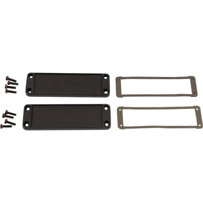 Hammond Electronics End plate Aluminium Zwart (l x b x h) 6 x 107 x 35 mm 2 stuk(s)