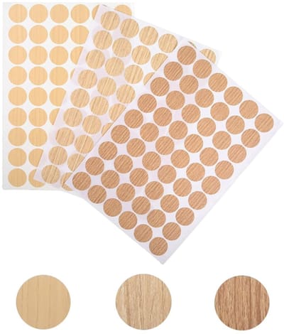 Dailygoods- Stickers 162 Vellen - Gatafdekking voor Schroefgaten - Houtschroeven - Meubels - Kasten - 21 mm Diameter - Afdekstickers