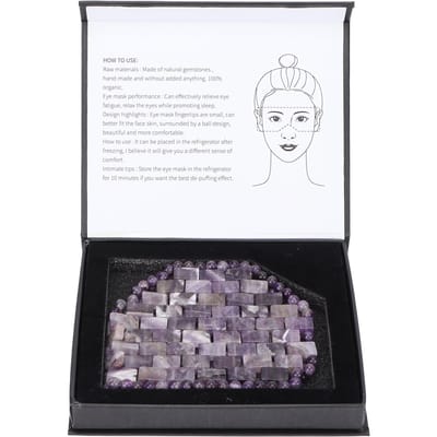 Coussinet pour les yeux en jadéite Élimine les rides Favorise le sommeil Soulage la fatigue Pierre naturelle Coussinet pour les yeux Œil de tigre Amethyst violet