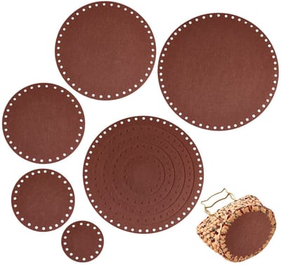 Dailygoods- Vilten Mand Set van 10 - Gehaakte Opbergmanden - Koffie Kleur - Diverse Maten - Voor Doe-Het-Zelf Projecten - Brede Toepassingen - Opbergmand