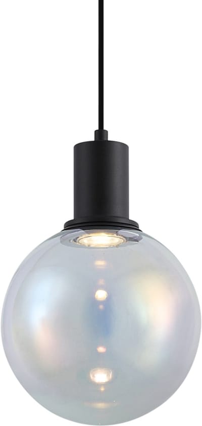 QAZQA mallon - Design Hanglamp - 1 lichts - Ø 20 cm - Zwart - Woonkamer