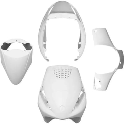 Kit carénage P2R pour Scooter Piaggio 50 ZIP 2000 à 2020 4 pieces blanc brillant Neuf