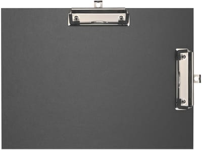 Exacompta 10x Klemplaat in gecoat papier - dubbele klem - 23x32cm voor A4 - Zwart - 18271E