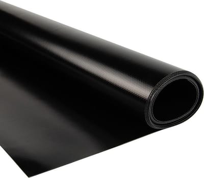 Afdekzeilwinkel - Pvc zeildoek - 900gr Panama Gitzwart 9005 vrachtwagenzeil - per meter