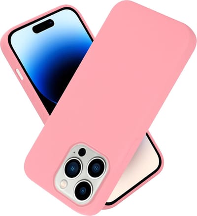Cadorabo Hoesje geschikt voor Apple iPhone 14 PRO MAX in LIQUID ROZE - Beschermhoes gemaakt van flexibel TPU silicone Case Cover