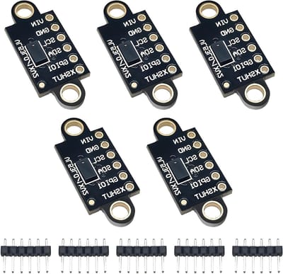 Set van 5 Laser Afstandssensoren, I2C Module, Tijd van Vlucht Technologie voor Drones en Robots, Precisie Afstandmeting, Arduino Compatibel