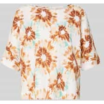 Blouse van linnen met boothals
