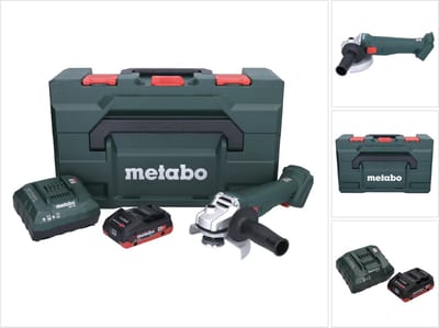 Metabo W 18 7-125 Accuslijper 18 V 125 mm + 1x accu 4.0 Ah + lader + metaBOX