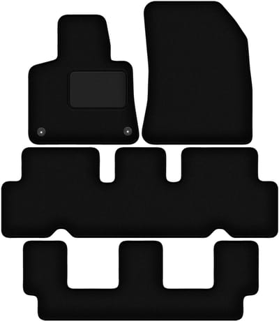 Zwarte veloursmatten voor: Citroen C4 Grand Spacetourer 7-zits (2013-2021)