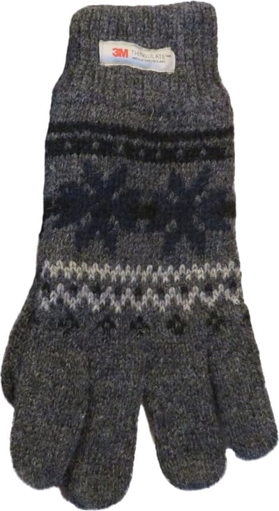 Handschoenen heren winter met Thinsulate voering, deels met wol.