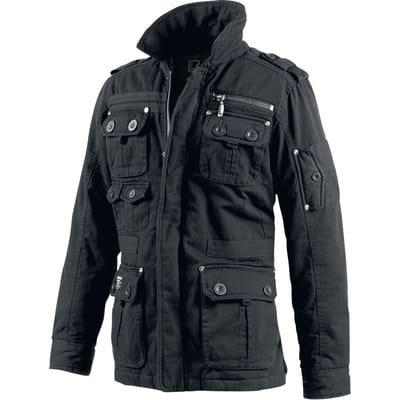 Brandit Winterjas - Platinum Vintage - S tot 3XL - voor Mannen - zwart