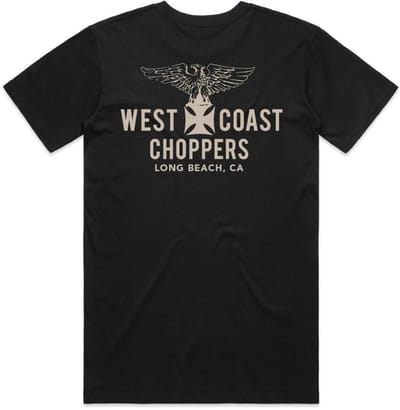 WCC West Coast Choppers T-shirt Eagle Tee - Zwart