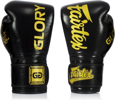 Fairtex x Glory BGVG1 Bokshandschoenen Zwart/Goud – 14 oz – Premium Leer