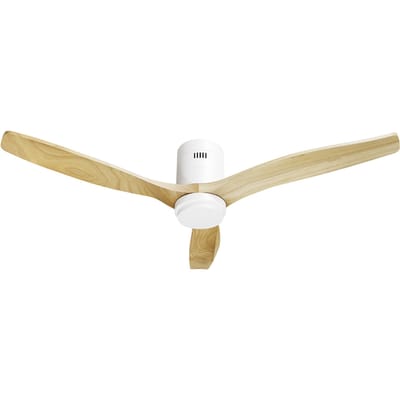 Hombli Slimme Plafondventilator met verlichting - Ø132 cm - Incl. Afstandsbediening - Wit & Licht Hout