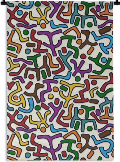 Wandkleed - Wanddoek - Abstract - Patronen - Afrika - 60x90 cm - Wandtapijt