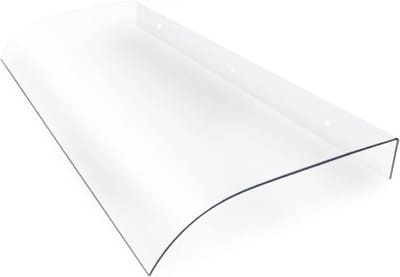 Moderne Deurluifel - Regenbescherming Huis - Entree Beschermen - Geluidsisolerend Polycarbonaat - 40x150cm - Transparant