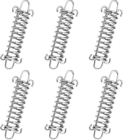 Set van 6 Spiraalveren voor Tenten, Luifels en Hondenlijnen - Touwspanner Schokdemper