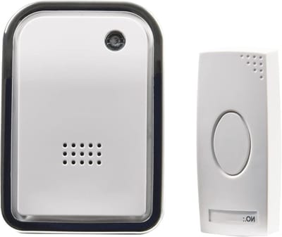 Draadloze Deurbel - Klokkenspel LED - Melding Ontvangen - Bereik 100m - 38 Melodieën - Zilver