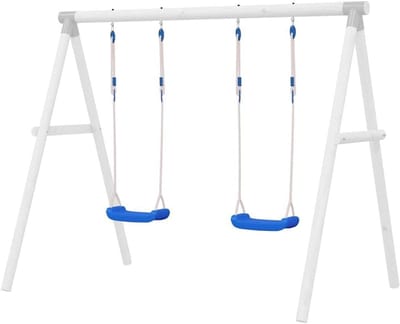 Schommelzitjes met touwen - Speeltoestel Tuin schommel - Buiten spelen - Verstelbare touwen - 37x15 cm - Blauw
