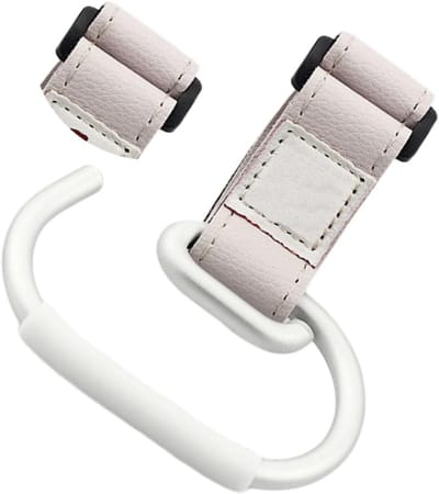 Kinderwagen Haken - Baby Accessoires - Tassen Dragen - Stevige Aluminium Constructie - 3 Stuks - Wit Zilver