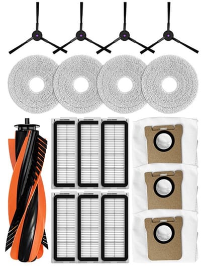 Vervangingsaccessoireset compatibel met JONR P20PRO robotstofzuiger, T5 Pro hoofdborstel, zijborstels, filters, dweildoeken en stofzakken