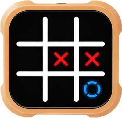 FoxieGo Boter Kaas en Eieren Spel 3-in-1 – Tic Tac Toe – Whack A Mole – Geheugenspel – Elektronisch Spel met Licht & Geluid – Inclusief Opbergtasje – Reisspel voor Kinderen – Educatief Speelgoed – 6+ - Oranje