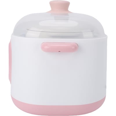 Casserole Électrique 200W Multifonction Céramique Soupe Porridge Cuiseur 1L Réservation Automatique white