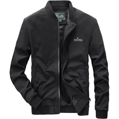 Heren Casual Jas Herfst Effen Kleur Opstaande Kraag Eenvoudig Jeugd Grote Maat Heren Trendy Jas 4XL