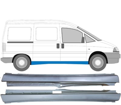 Volledige dorpel voor Citroen Jumpy 1994-2007 / Links + Rechts / Set