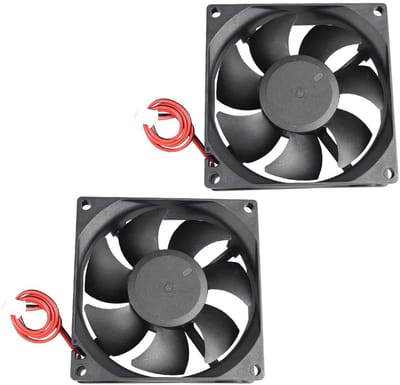 Mini Brushless Stille 3D Printer Ventilator 80 x 80 x 25mm, DC 5V, Geschikt voor 3D Printer, PC, CPU Koeler en Computerbehuizing, Ideaal voor DIY Projecten