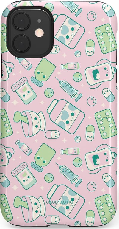 Casetastic Hoesje Geschikt voor Apple iPhone 11 - Stijlvolle Beschermende Duo-layer Case - Geneeskrachtig Roze