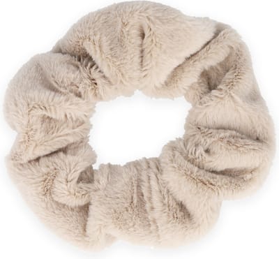 Lajetti - Scrunchie Fluffy Taupe Extra Vol en Luxe - Haarwokkel Haarelastiek
