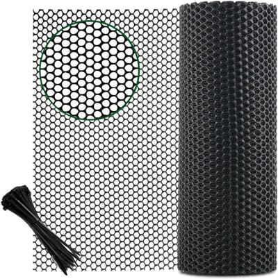 Duurzaam 5m x 40cm Dierenhek van Mesh, Snijbaar en Geschikt voor Katten, Honden en Plantenbescherming met 20 Bevestigingen