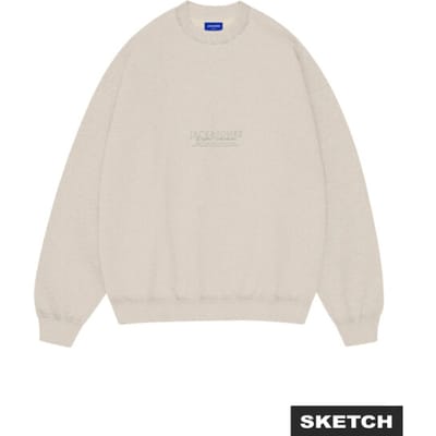 Jack & Jones Jorbleecker aop box sweat crew neck off-white