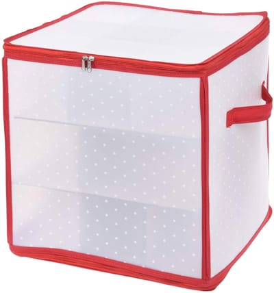 aladdien - Opbergdoos - Sorteerdoos voor kerstversiering - 31 x 31 x 31 cm - Voor kerstballen en decoraties - Geschikt voor 27 onderdelen