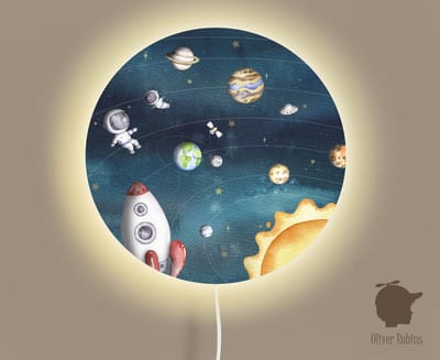 Wandlamp rond Space Joy Oliver Robins-sfeerverlichting-space-ruimte-kinderkamer-wandverlichting