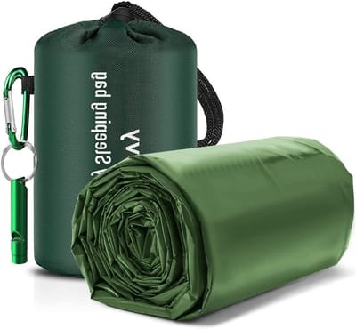 Nood Bivvy Zak - Survival Slaapzak - Buiten Overleven - Warmte Vasthoudend - 210 x 89 cm - Groen