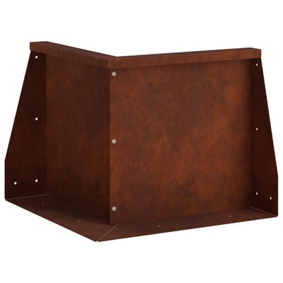 vidaXL - Keermuur - 50 - x - 50 - x - 30 - cm - weervast - staal - Roestkleurig