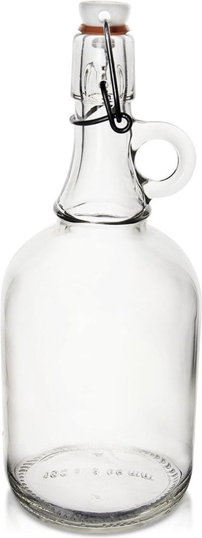 Fles met Beugelsluiting Glas 1 l - Beugelfles - Inmaakfles - Oliefles