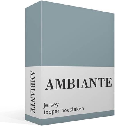 Ambiante jersey topper hoeslaken - Lits-jumeaux - Blue