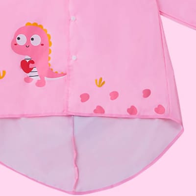 Kinder Regenjas Cape Type Jongens Regenjas Pak Leuke Cartoon Print Regenuitrusting Poncho voor Basisschoolleerlingen Type 1 pink
