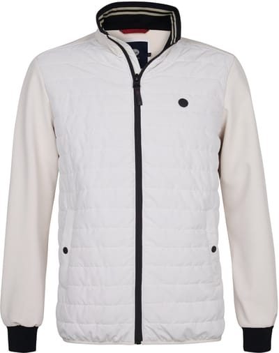 Petrol Industries Gewatteerde Jas Heren - Quilted Jacket Mannen - Baseball Kraag - Ritssluiting Handzakken - Polyester - Casual Herenjas - Wit - Maat XL
