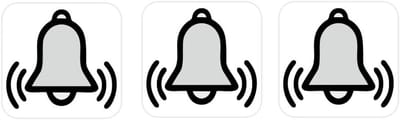 Schakelaar Stickers - Alarm Symbool - Huis Beveiligen - 3 Stuks Set - 15 mm - Zwart Grijs